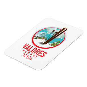 Valdres Norwegen Ski Logo Magnet