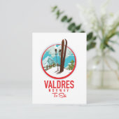 Valdres Ski Logo Postkarte (Stehend Vorderseite)