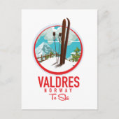 Valdres Ski Logo Postkarte (Vorderseite)