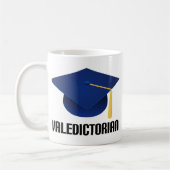 Valedictorian-blauer Absolvent-Hut Kaffeetasse (Links)