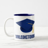 Valedictorian-blaues Zweifarbige Tasse (Links)