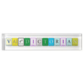 Valedictorian Chemistry Namplate for Desk Namensplakette (Vorderseite)