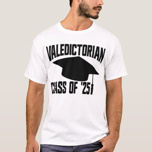 Valedictorian Class of '25 Abschluss 2025 T-Shirt (Vorderseite)