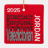 Valedictorian Extraordinaire CUSTOM Keramikornament (Rückseite)
