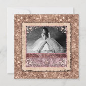 Valedictorian Grad Weihnachtsfeier Rose Gold Star Einladung (Vorderseite)