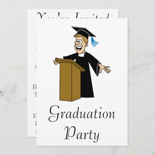 Valediktorianerin Einladung (Vorne/Hinten)