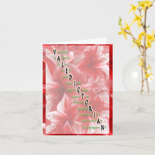 Valediktorianisch Karte (Gelbe Blume)