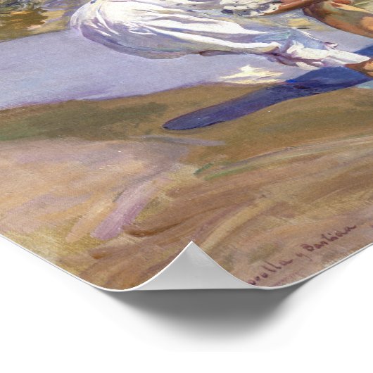 Valencia Beach Morgenlicht | Joaquí n Sorolla | Poster (Ecke)