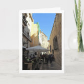 Valencia Café, Valencia Street Portrait, Spanien Karte (Vorderseite)