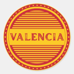 Valencia City Pride Emblem – Spanische Identität Runder Aufkleber