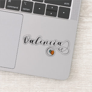 Valencia Flag Herz, Valencia, Spanien Aufkleber