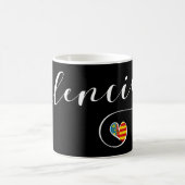 Valencia Flag Herz, Valencia, Spanien Kaffeetasse (Mittel)