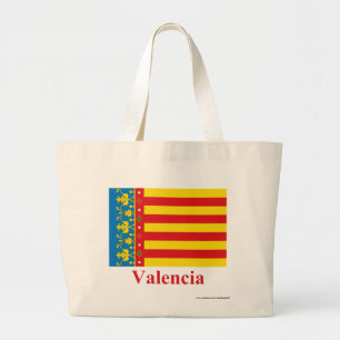 Valencia-Flagge mit Namen Jumbo Stoffbeutel