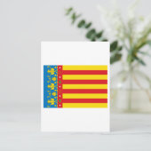 Valencia-Flagge Postkarte (Stehend Vorderseite)