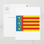 Valencia-Flagge Postkarte (Vorne/Hinten)