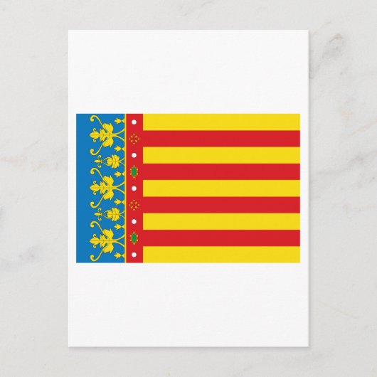 Valencia-Flagge Postkarte (Vorderseite)