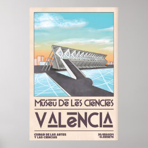 Valencia-Kunstposter Fette Geometrie, Vintage-Plak Poster