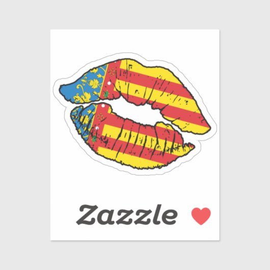 Valencia Lipstick-Liebe Aufkleber (Blatt)