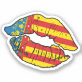 Valencia Lipstick-Liebe Aufkleber (Vorderseite)