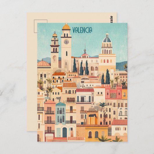 Valencia Postkarte (Vorne/Hinten)