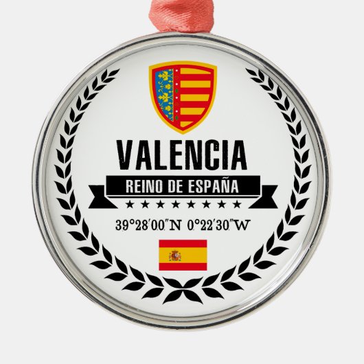 Valencia Silbernes Ornament (Vorne)