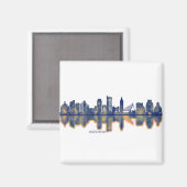 Valencia Skyline Magnet (Vorderseite/Rückseite)