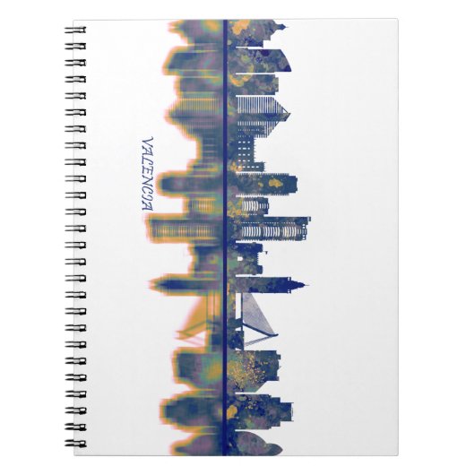 Valencia Skyline Notizblock (Vorderseite)