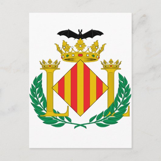 Valencia (Spain) Coat of Arms Postkarte (Vorderseite)