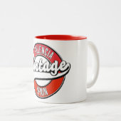 valencia spain Retrologo Zweifarbige Tasse (VorderseiteRechts)