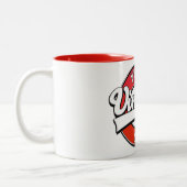 valencia spain Retrologo Zweifarbige Tasse (Links)