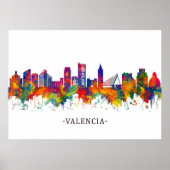 Valencia Spain Skyline Poster (Vorne)