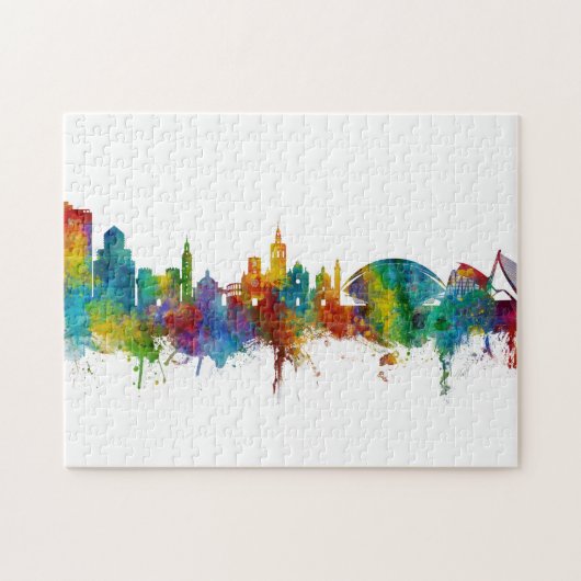 Valencia Spain Skyline Puzzle (Horizontal)
