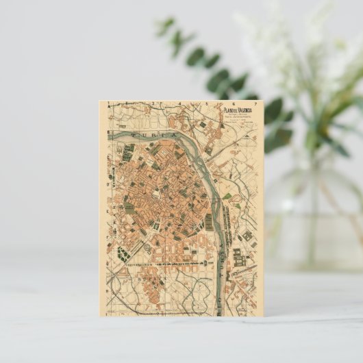 Valencia Spanien 1904 Postkarte (Stehend Vorderseite)