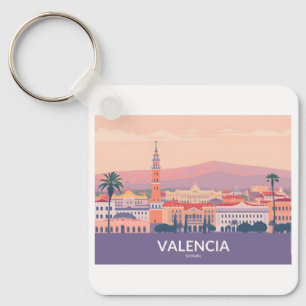 Valencia Spanien Altstadt Pastel Reisen Schlüsselanhänger