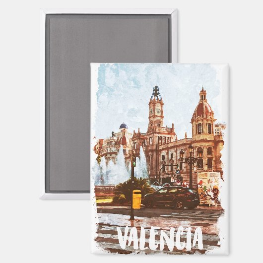 Valencia Spanien Architektur Reisen Magnet (Vorderseite/Rückseite)