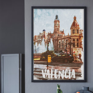 Valencia Spanien Architektur Reisen Poster