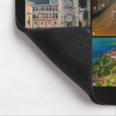 Valencia Spanien Collage-Malerei von Alfred Fox Mousepad (Ecke)