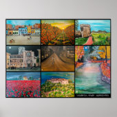 Valencia Spanien Collage Malerei von Alfred Fox Poster (Vorne)