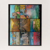 Valencia Spanien Collage-Malerei von Alfred Fox Puzzle (Vertikal)