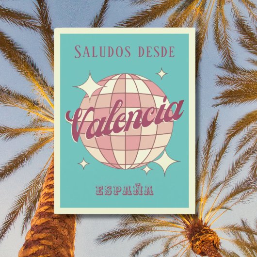 Valencia Spanien España Retro Vintage Postkarte