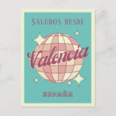 Valencia Spanien España Retro Vintage Postkarte (Vorderseite)