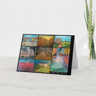 Valencia Spanien Gemälde von Alfred Fox Karte