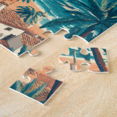 Valencia Spanien Illustration Reisen Vintag Puzzle (Seite)