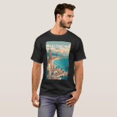 Valencia Spanien Illustration Reisen Vintag T-Shirt (Vorne ganz)