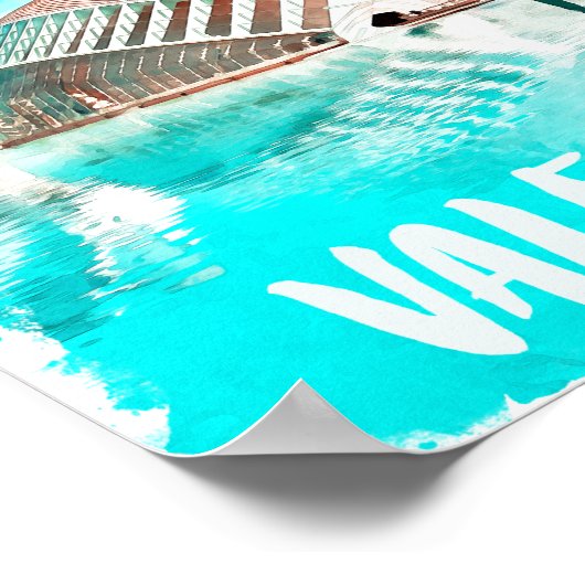 Valencia Spanien L'Hemisfèric Poster (Ecke)