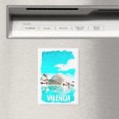 Valencia Spanien L'Hemisfèric Watercolor Magnet (In Situ (Geschirrspüler))