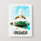 Valencia Spanien Palau de les Arts Reina Sofía Button (Vorderseite)