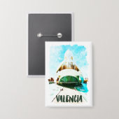 Valencia Spanien Palau de les Arts Reina Sofía Button (Vorderseite/Rückseite)