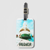 Valencia Spanien Palau de les Arts Reina Sofía Gepäckanhänger (Vorderseite Vertikal)