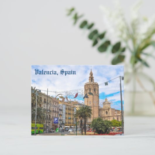 Valencia, Spanien Postkarte (Stehend Vorderseite)